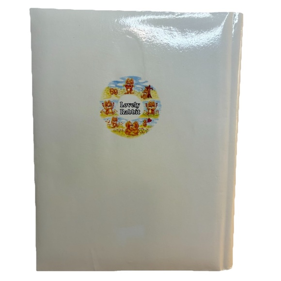 Vintage Baby Photo Diary Album Bunny Rabbit Shower Gift Present Memory Book - Picture 2 of 14